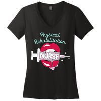 Physical Rehabilitation Nurse Cute Rn Rehab Nursing Hot Lips Women's V-Neck T-Shirt