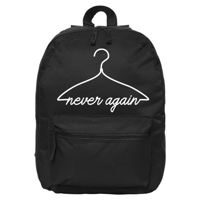 Pro Roe Never Again Wire Hanger 16 in Basic Backpack