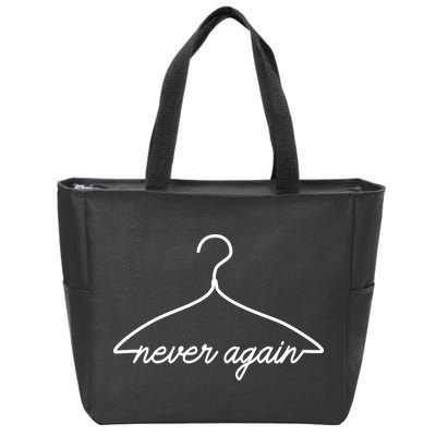 Pro Roe Never Again Wire Hanger Zip Tote Bag