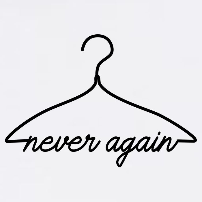 Pro Roe Never Again Wire Hanger Garment-Dyed Sweatshirt