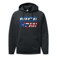 Puerto Rico & Nicaragua Nica Heritage Puerto Rican Flag Performance Fleece Hoodie