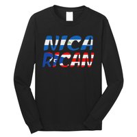 Puerto Rico & Nicaragua Nica Heritage Puerto Rican Flag Long Sleeve Shirt