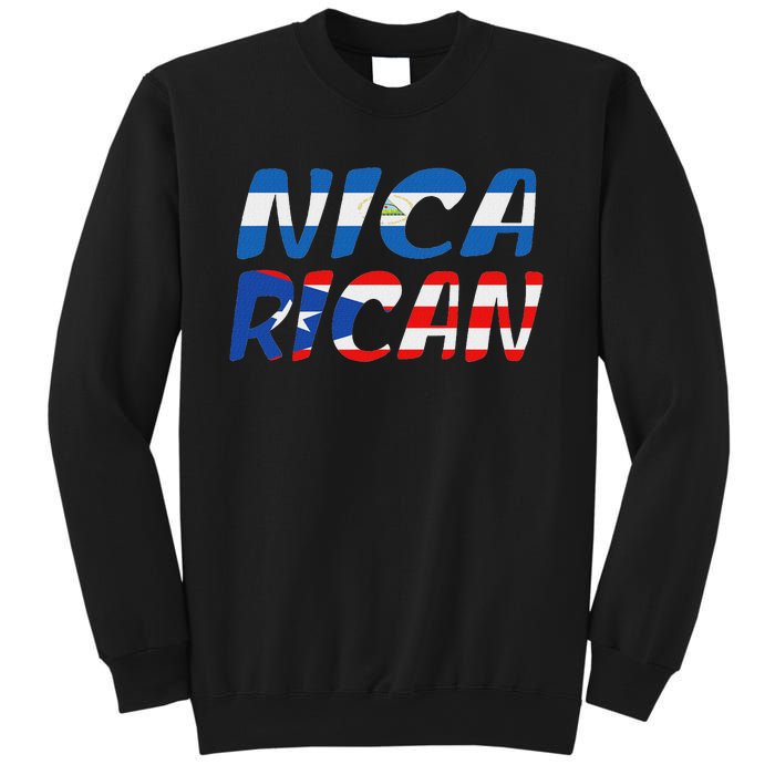 Puerto Rico & Nicaragua Nica Heritage Puerto Rican Flag Sweatshirt