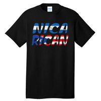 Puerto Rico & Nicaragua Nica Heritage Puerto Rican Flag Tall T-Shirt