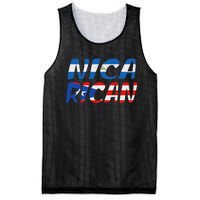 Puerto Rico & Nicaragua Nica Heritage Puerto Rican Flag Mesh Reversible Basketball Jersey Tank