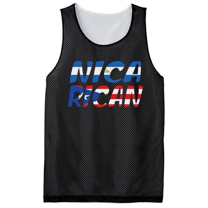 Puerto Rico & Nicaragua Nica Heritage Puerto Rican Flag Mesh Reversible Basketball Jersey Tank