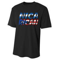 Puerto Rico & Nicaragua Nica Heritage Puerto Rican Flag Performance Sprint T-Shirt