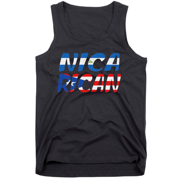 Puerto Rico & Nicaragua Nica Heritage Puerto Rican Flag Tank Top