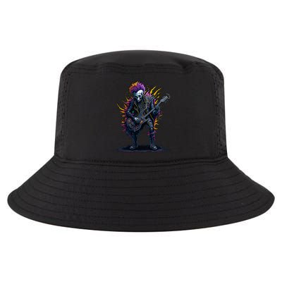 Punk rock n roll skeleton Cool Comfort Performance Bucket Hat