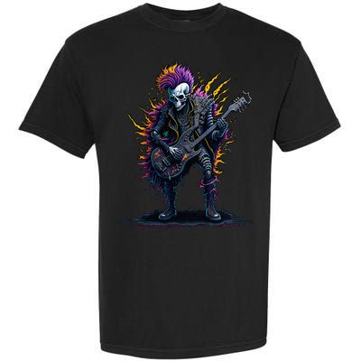 Punk rock n roll skeleton Garment-Dyed Heavyweight T-Shirt