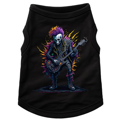 Punk rock n roll skeleton Doggie Tank