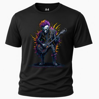 Punk rock n roll skeleton Performance Shirt