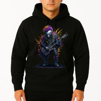Punk rock n roll skeleton Hoodie