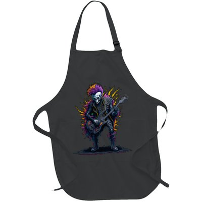 Punk rock n roll skeleton Apron