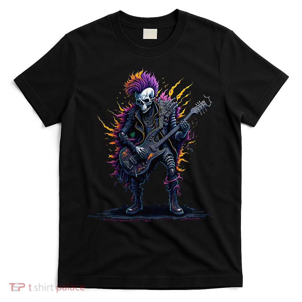 Punk rock n roll skeleton T-Shirt