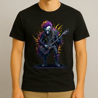 Punk rock n roll skeleton T-Shirt