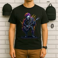 Punk rock n roll skeleton T-Shirt