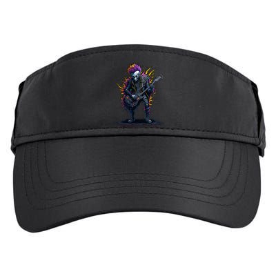 Punk rock n roll skeleton Adult Drive Performance Visor