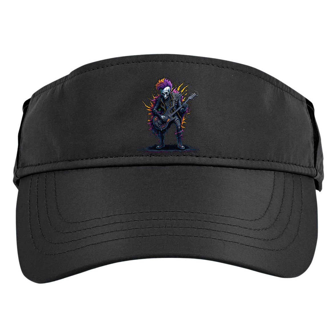 Punk rock n roll skeleton Adult Drive Performance Visor