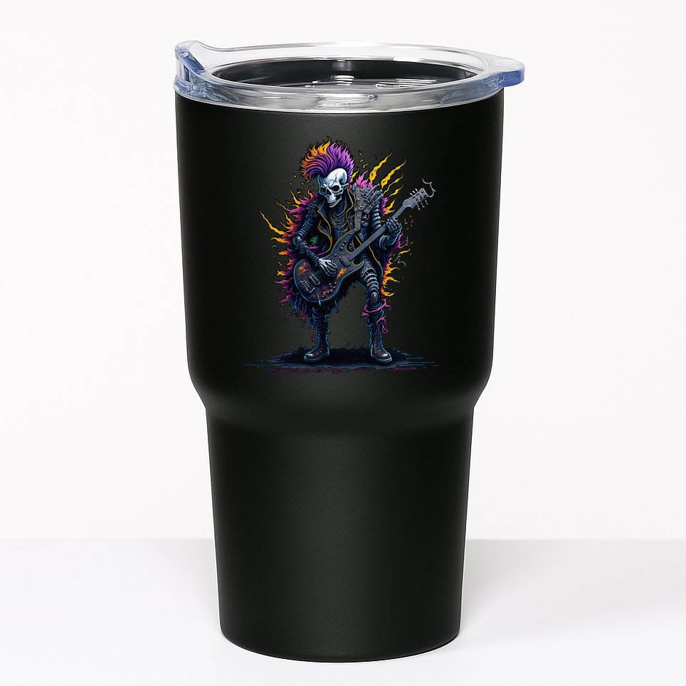 Punk rock n roll skeleton Tumbler