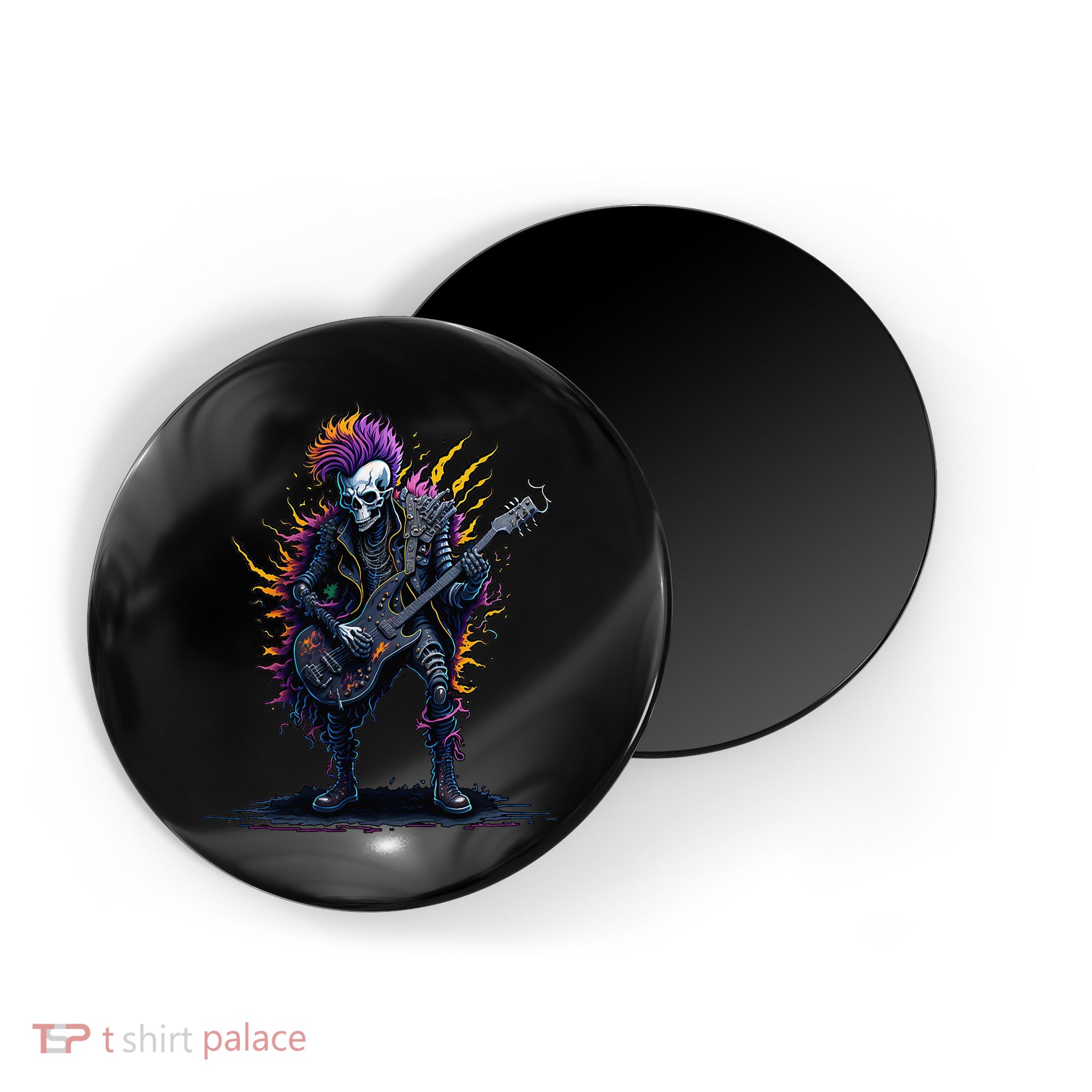 Punk rock n roll skeleton Magnet