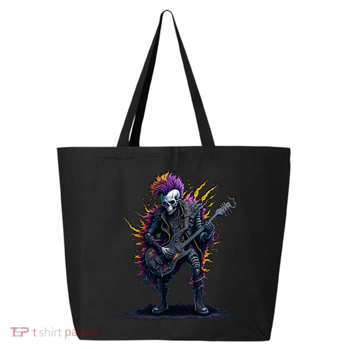Punk rock n roll skeleton 25L Jumbo Tote