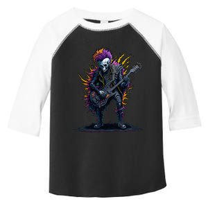 Punk rock n roll skeleton Toddler Fine Jersey T-Shirt