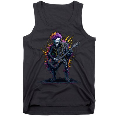 Punk rock n roll skeleton Tank Top