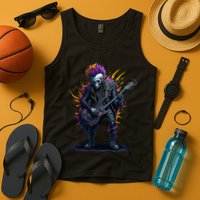 Punk rock n roll skeleton Tank Top