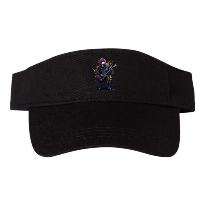 Punk rock n roll skeleton Visor