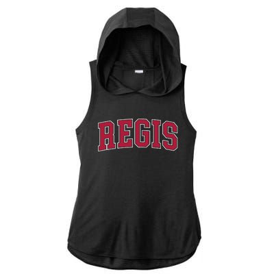 Personalized Regis Name Arch Ladies PosiCharge Tri-Blend Wicking Draft Hoodie Tank