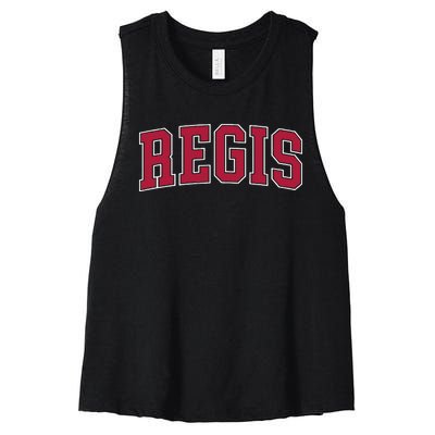 Personalized Regis Name Arch Women's Racerback Cropped Tank