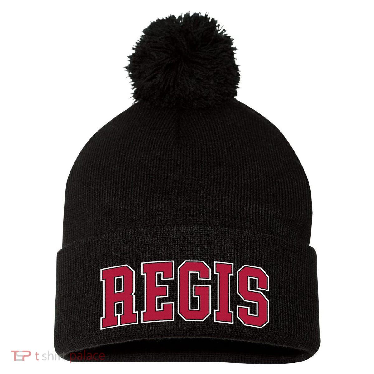 Personalized Regis Name Arch Pom Pom 12in Knit Beanie
