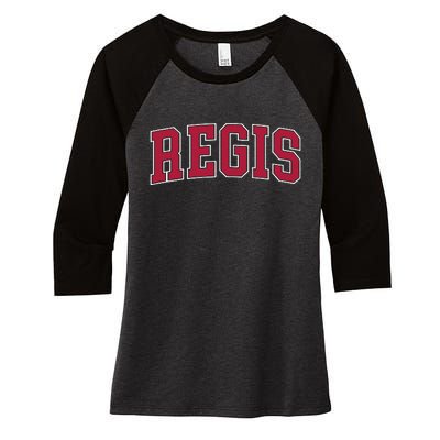 Personalized Regis Name Arch Women's Tri-Blend 3/4-Sleeve Raglan Shirt