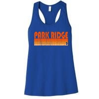 Park Ridge New Jersey Retro 80s Style Gift Women's Racerback Tank