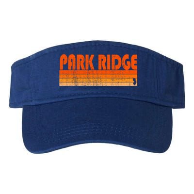 Park Ridge New Jersey Retro 80s Style Gift Valucap Bio-Washed Visor