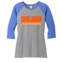 Park Ridge New Jersey Retro 80s Style Gift Women's Tri-Blend 3/4-Sleeve Raglan Shirt