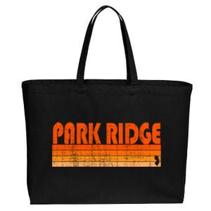 Park Ridge New Jersey Retro 80s Style Gift Cotton Canvas Jumbo Tote