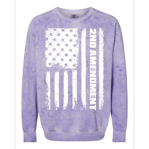 Pro 2nd Amendment American Flag Colorblast Crewneck Sweatshirt