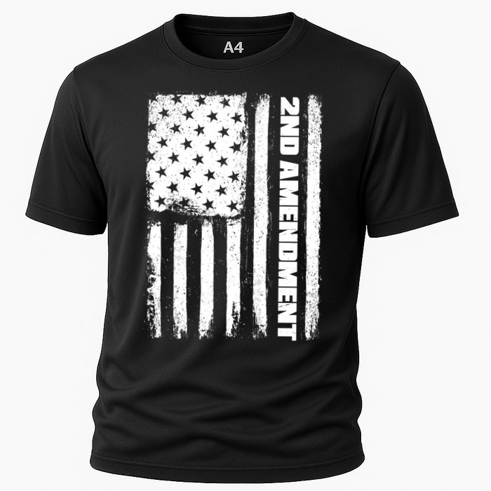 Pro 2nd Amendment American Flag Cooling Performance Crew T-Shirt