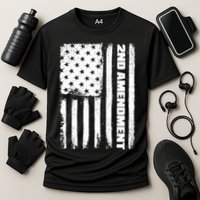 Pro 2nd Amendment American Flag Cooling Performance Crew T-Shirt