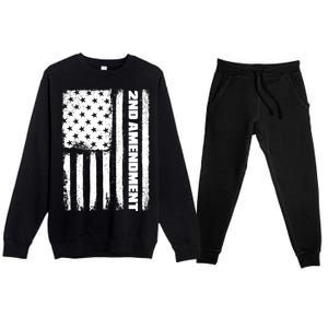 Pro 2nd Amendment American Flag Premium Crewneck Sweatsuit Set