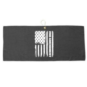 Pro 2nd Amendment American Flag Large Microfiber Waffle Golf Towel