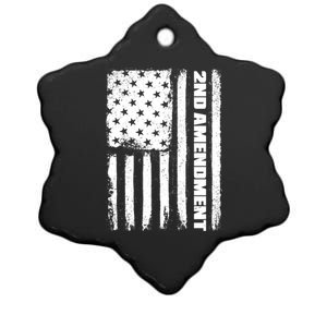 Pro 2nd Amendment American Flag Ceramic Star Ornament