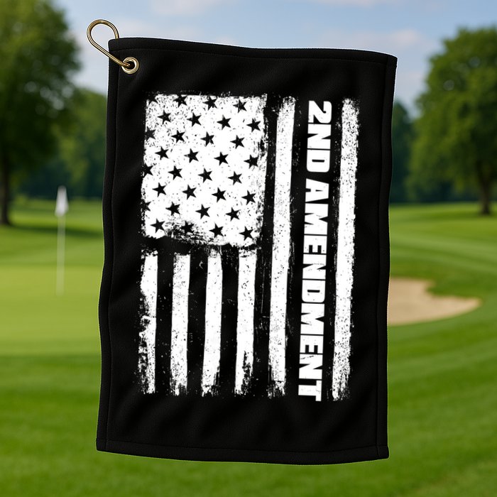 Pro 2nd Amendment American Flag Golf Towel