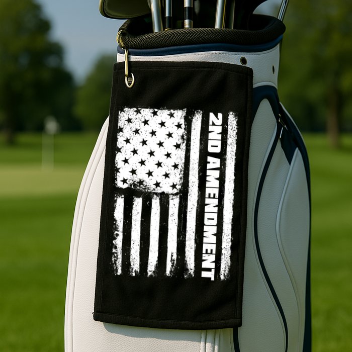 Pro 2nd Amendment American Flag Golf Towel