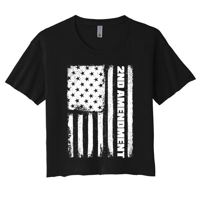 Pro 2nd Amendment American Flag Crop Top