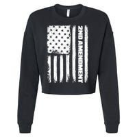 Pro 2nd Amendment American Flag Cropped Pullover Crew