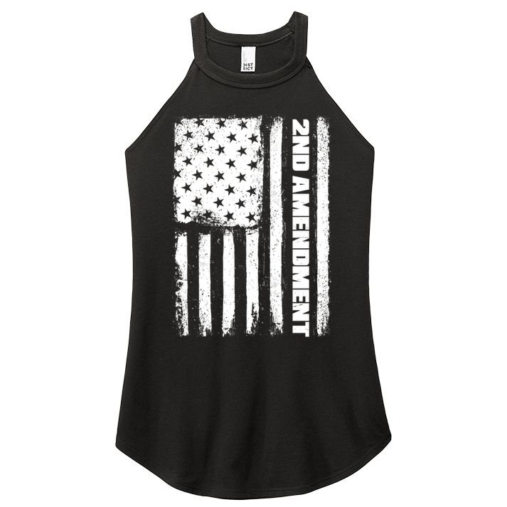 Pro 2nd Amendment American Flag Women's Perfect Tri Rocker Tank