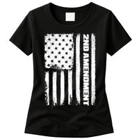 Pro 2nd Amendment American Flag Womens T-Shirt